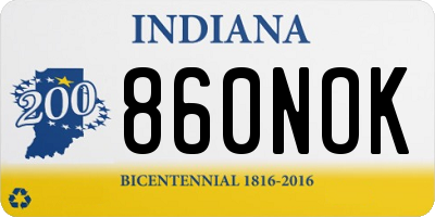 IN license plate 860NOK