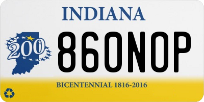 IN license plate 860NOP