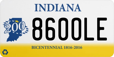 IN license plate 860OLE