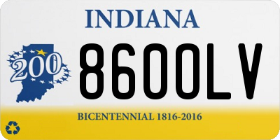 IN license plate 860OLV