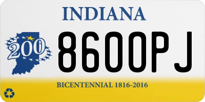IN license plate 860OPJ