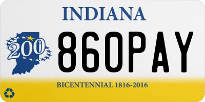 IN license plate 860PAY