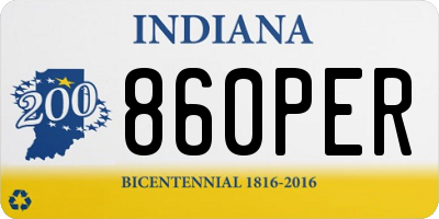 IN license plate 860PER