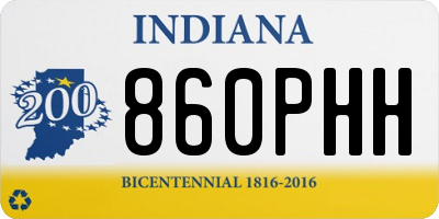 IN license plate 860PHH