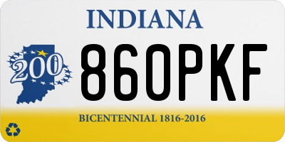 IN license plate 860PKF
