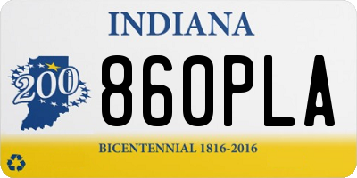 IN license plate 860PLA