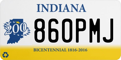 IN license plate 860PMJ
