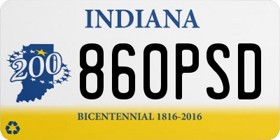 IN license plate 860PSD