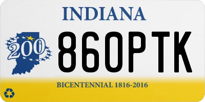 IN license plate 860PTK