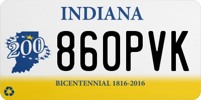 IN license plate 860PVK