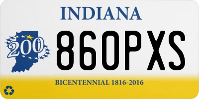 IN license plate 860PXS