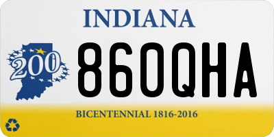 IN license plate 860QHA