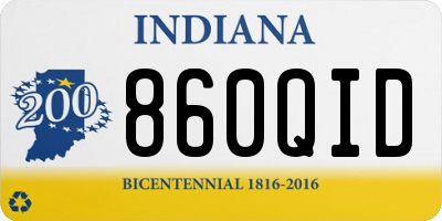 IN license plate 860QID