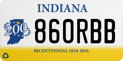 IN license plate 860RBB