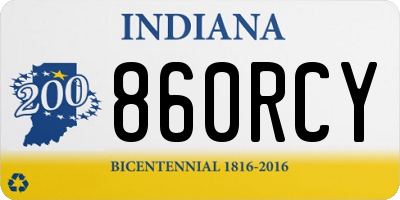 IN license plate 860RCY