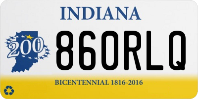 IN license plate 860RLQ