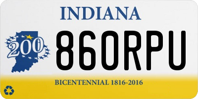 IN license plate 860RPU