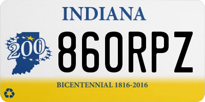 IN license plate 860RPZ
