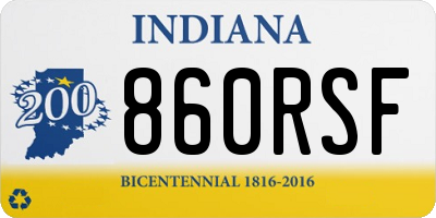 IN license plate 860RSF