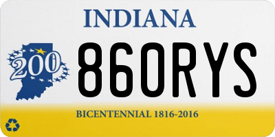 IN license plate 860RYS