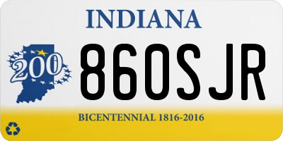 IN license plate 860SJR