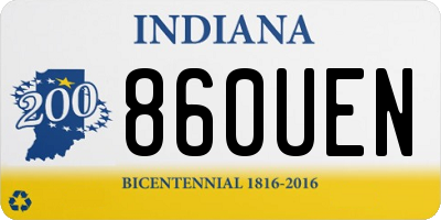 IN license plate 860UEN