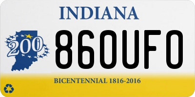 IN license plate 860UFO