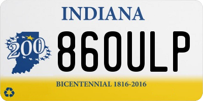 IN license plate 860ULP