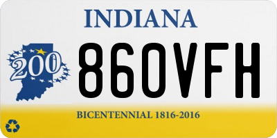 IN license plate 860VFH