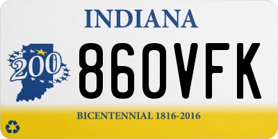 IN license plate 860VFK