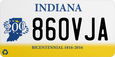 IN license plate 860VJA