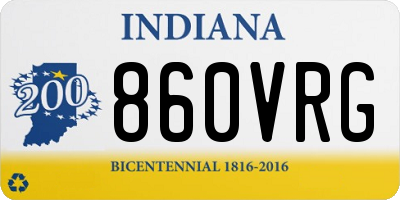 IN license plate 860VRG