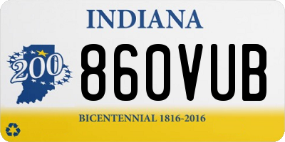 IN license plate 860VUB
