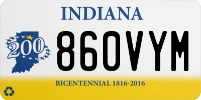 IN license plate 860VYM