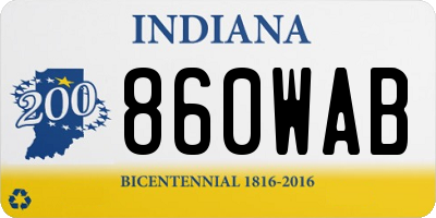 IN license plate 860WAB