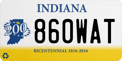 IN license plate 860WAT