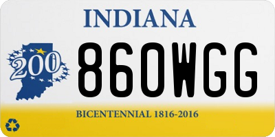 IN license plate 860WGG