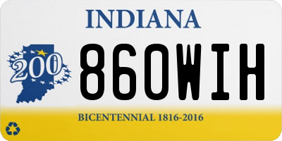 IN license plate 860WIH