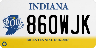 IN license plate 860WJK