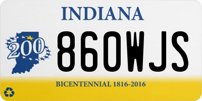 IN license plate 860WJS