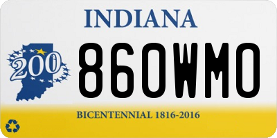 IN license plate 860WMO