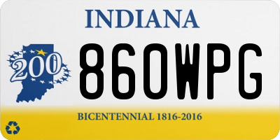 IN license plate 860WPG