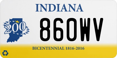 IN license plate 860WV