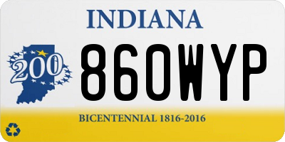 IN license plate 860WYP