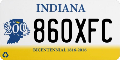 IN license plate 860XFC