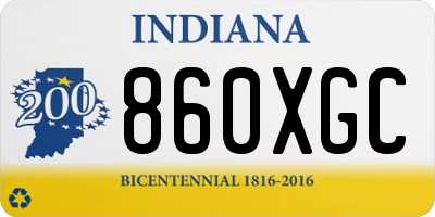 IN license plate 860XGC