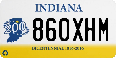 IN license plate 860XHM