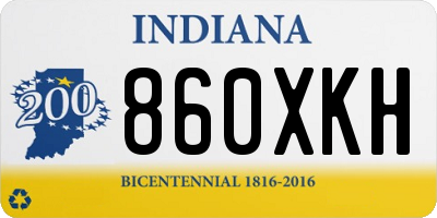 IN license plate 860XKH