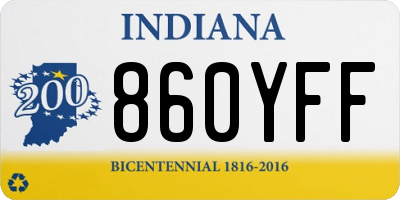 IN license plate 860YFF