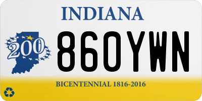 IN license plate 860YWN